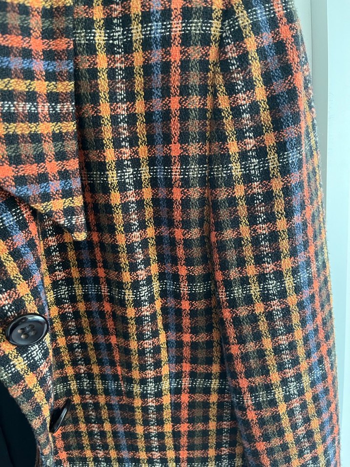 Düğmeli Vintage Kadın Blazer Ceket - Görsel 5