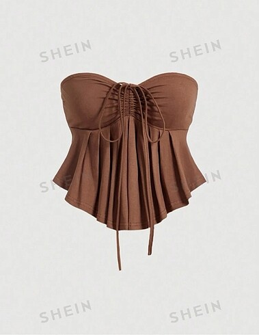 Shein kahverengi üst