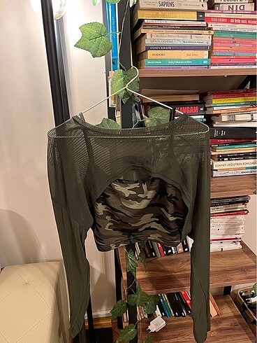 xl Beden haki Renk Shein askılı&triko bluz