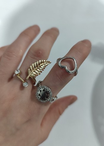 Altın Renkli Boncuklu Bohem Yüzük - Görsel 2