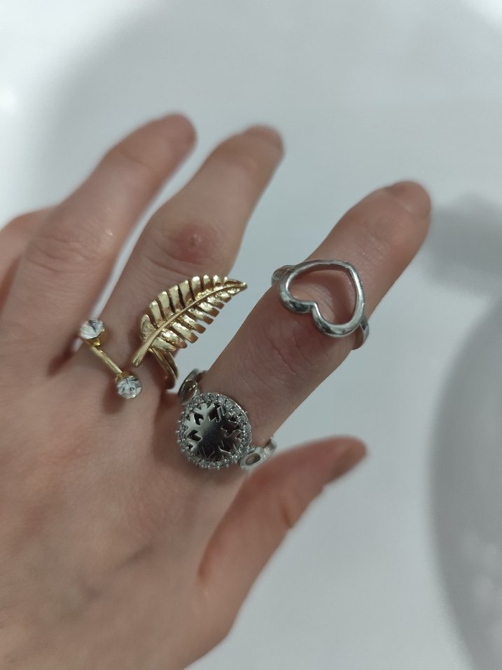 Altın Renkli Boncuklu Bohem Yüzük - Görsel 2