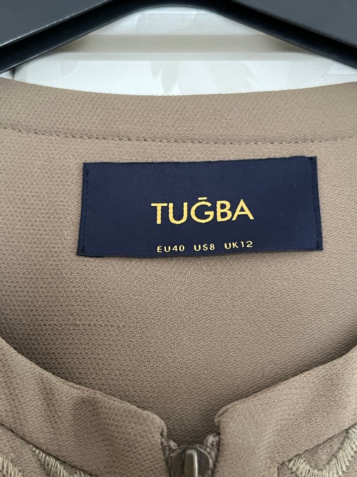 Nakışlı Uzun Bej Bohem Elbise - Görsel 3