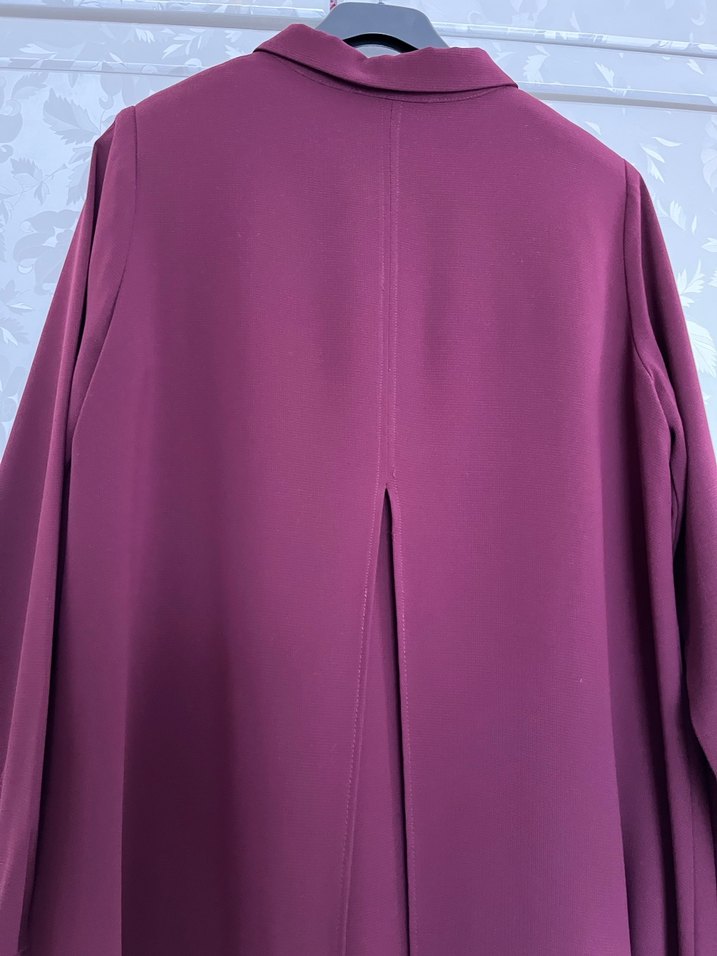 Bordo Nakışlı Uzun Kollu Kadın Elbise - Görsel 3