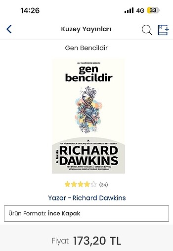  Beden Gen Bencildir - Richard Dawkings
