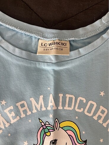 LC Waikiki Mavi Mermaid Tshirt 5-6Yaş