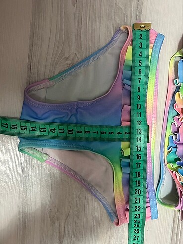 4 Yaş Beden çeşitli Renk Gökkuşağı Bikini