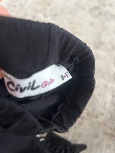 Civil Civil 8-9Yaş Siyah Püsküllü Tayt