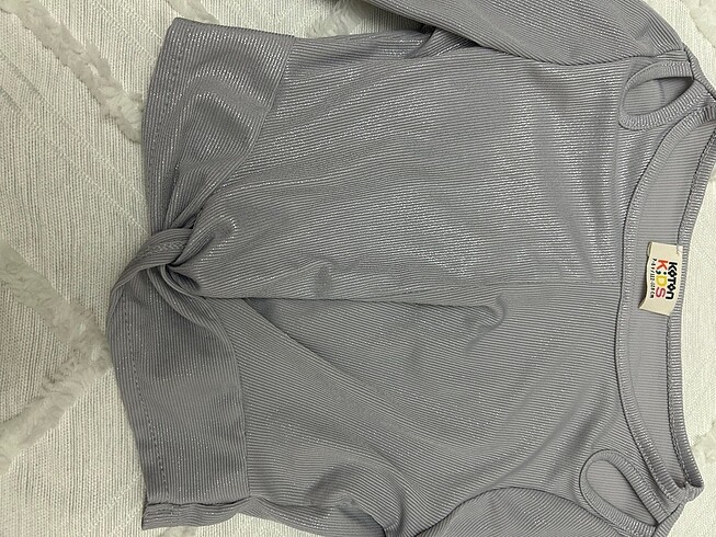 Koton Kids Koton Gri Parlak Crop 7-8 Yaş
