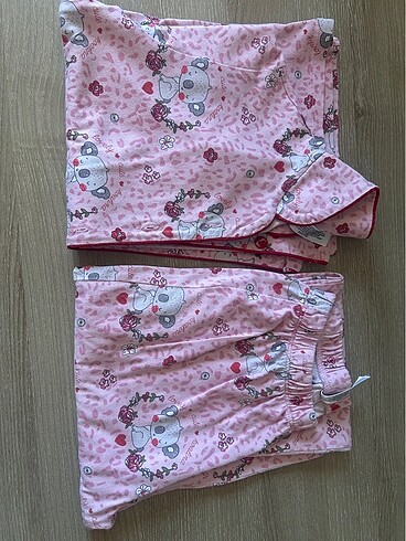 Suwen Pembe Önden Düğmeli Pijama 7-8Yaş