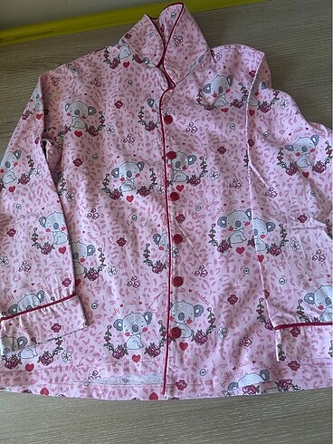 Suwen Suwen Pembe Önden Düğmeli Pijama 7-8Yaş