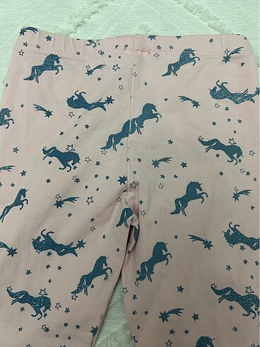 4 Yaş Beden pembe Renk Simli Unicornlu Pembe Tayt 4-5Yaş