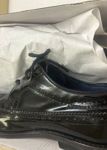 Parlak Siyah Rugan Erkek Çocuk Klasik Ayakkabı - Görsel 7