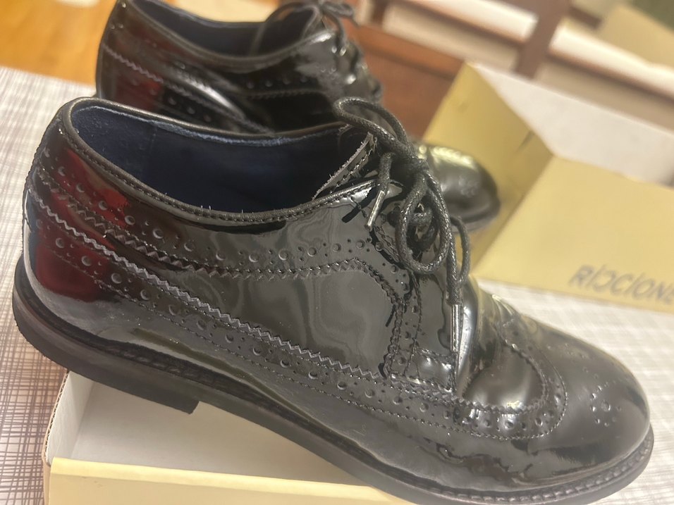 Parlak Siyah Rugan Erkek Çocuk Klasik Ayakkabı - Görsel 3