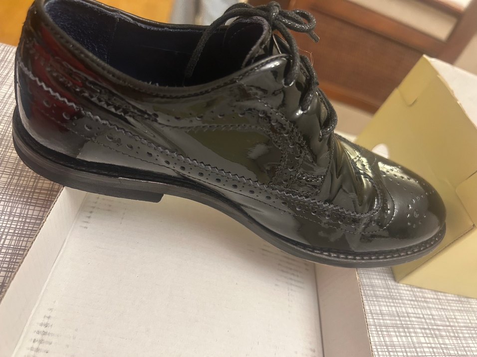 Parlak Siyah Rugan Erkek Çocuk Klasik Ayakkabı - Görsel 4