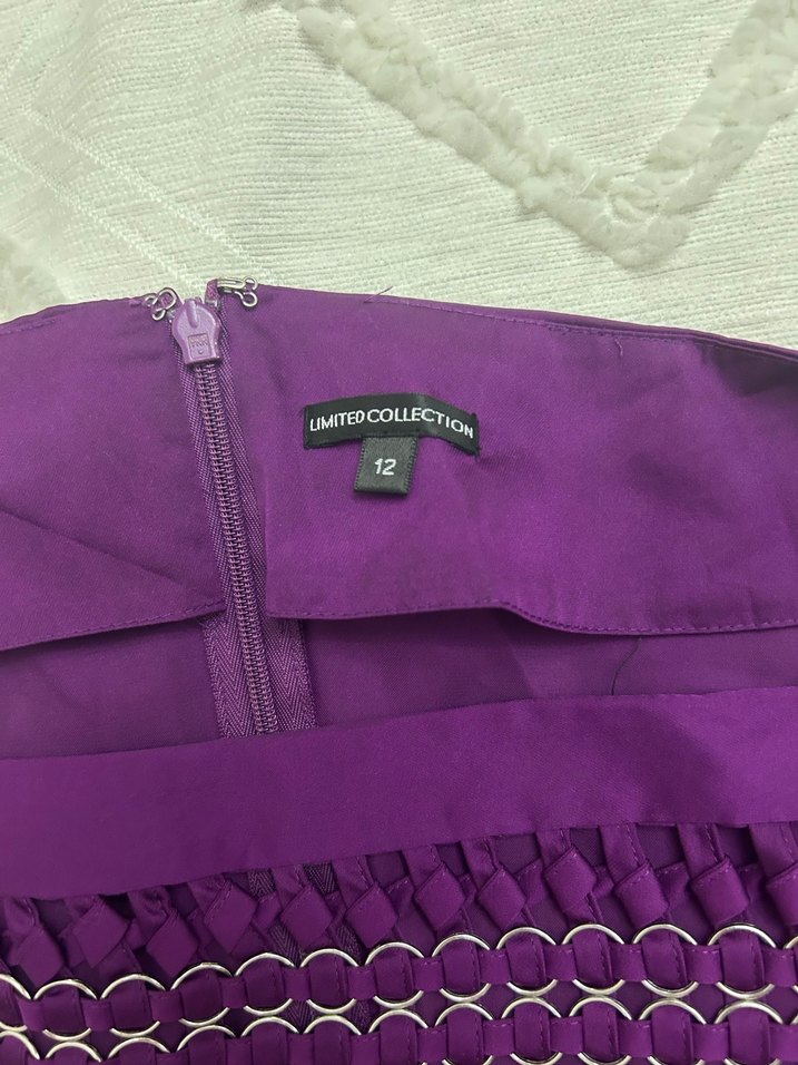 Mor Saten Midi Tunik - Görsel 4