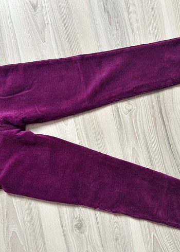 Mor Kadife Kız Tayt 8-9Yaş - Görsel 3