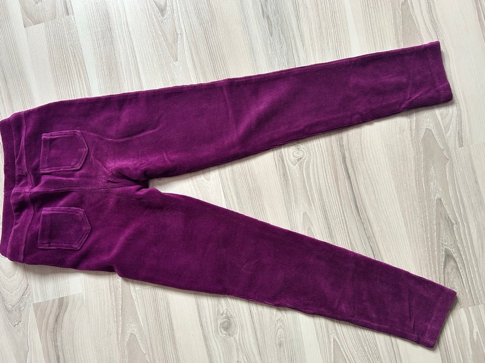 Mor Kadife Kız Tayt 8-9Yaş - Görsel 3