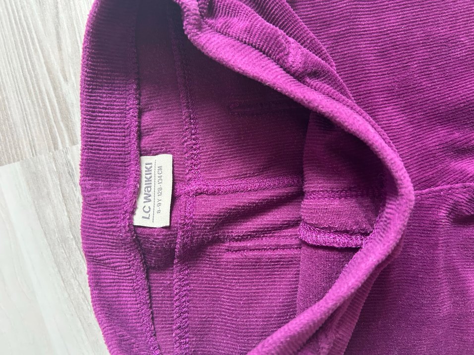 Mor Kadife Kız Tayt 8-9Yaş - Görsel 2