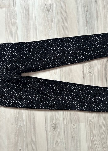 Siyah Puantiyeli Kadife Pantolon 8-9 Yaş - Görsel 3