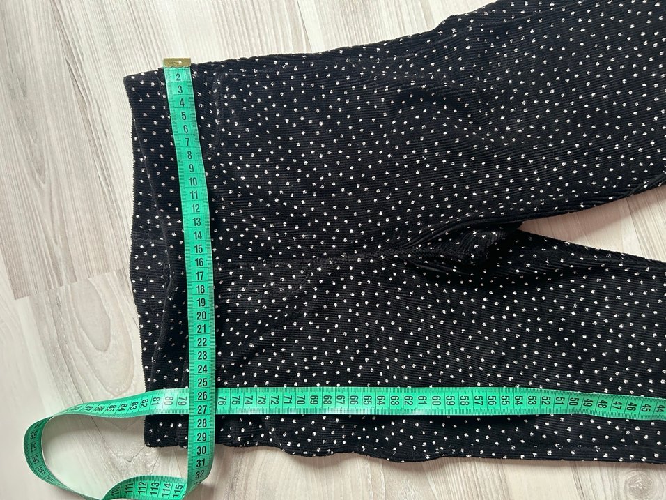 Siyah Puantiyeli Kadife Pantolon 8-9 Yaş - Görsel 5