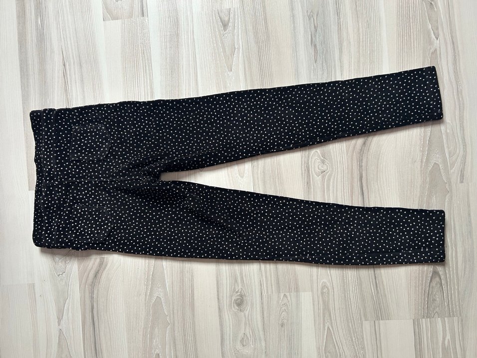 Siyah Puantiyeli Kadife Pantolon 8-9 Yaş - Görsel 3