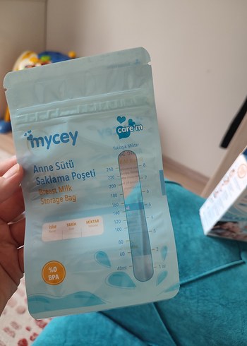 Mycey Anne Sütü Saklama Poşeti 25'li Pastel Mavi - Görsel 6