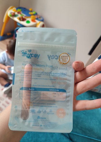 Mycey Anne Sütü Saklama Poşeti 25'li Pastel Mavi - Görsel 7