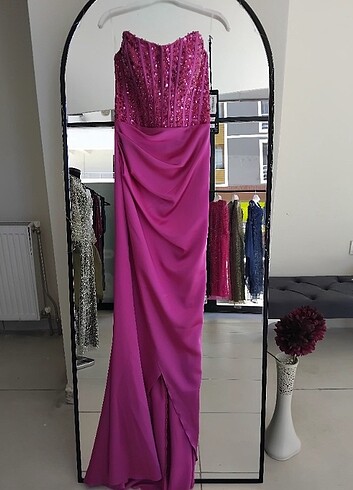 Diğer Pembe abiye 