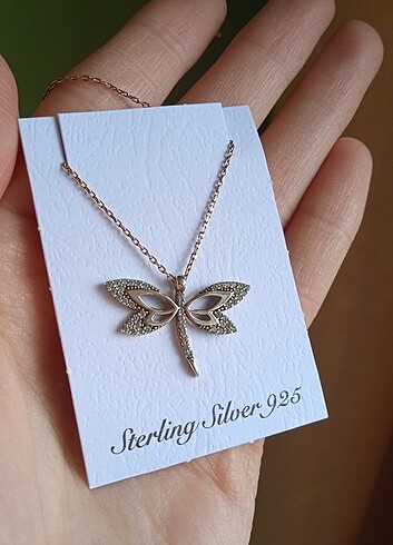 Gümüş Yusufçuk Kolye