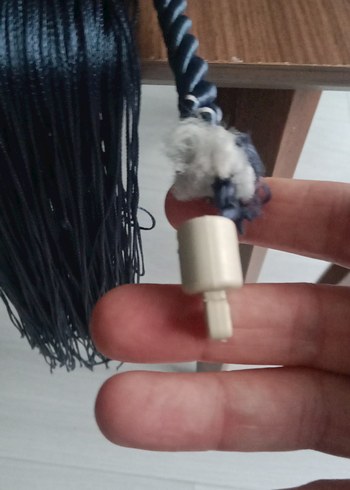 Nakışlı lacivert Bohem ip Perde aksesuarları - Görsel 8