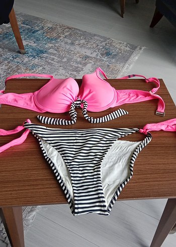 Pembe Zebra Desenli Argento Mini Bikini Takımı - Görsel 2