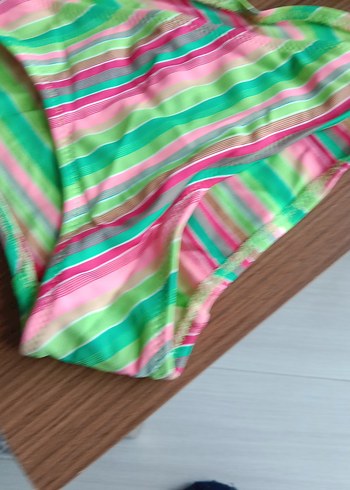 Renkli Bağlamalı Strappy Bikini - Görsel 3