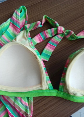 Renkli Bağlamalı Strappy Bikini - Görsel 5