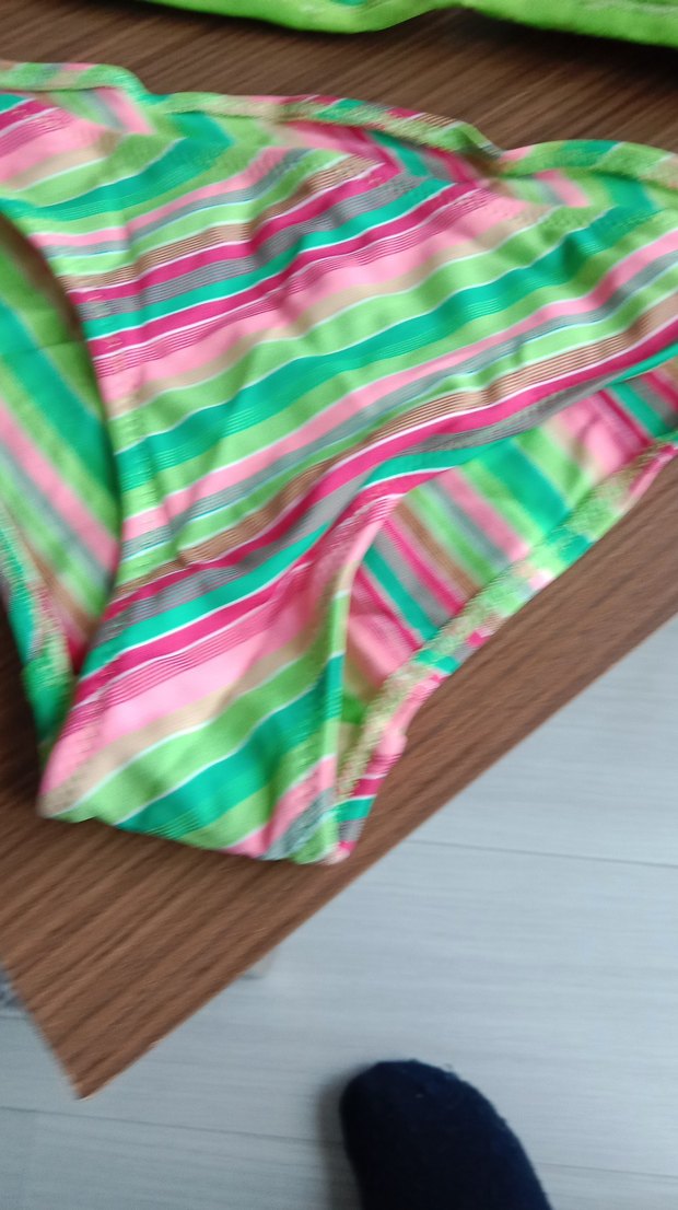 Renkli Bağlamalı Strappy Bikini - Görsel 3