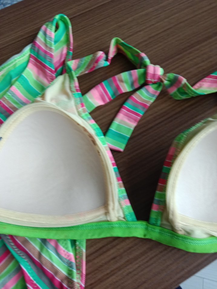 Renkli Bağlamalı Strappy Bikini - Görsel 5