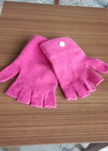 Pembe Örgü Çocuk Eldiveni - Görsel 2