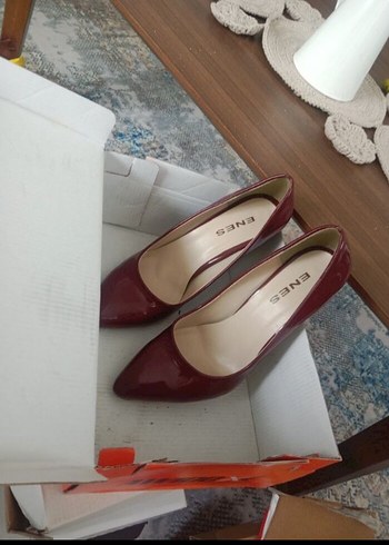 Kadın bordo Rugan Stiletto Topuklu Ayakkabı - Görsel 3