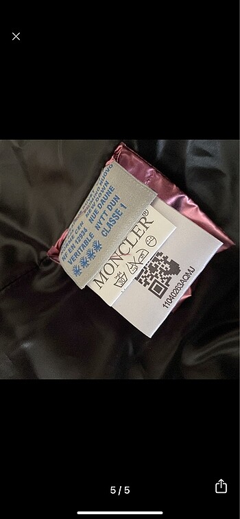Orijinal moncler pembe mont - Görsel 5