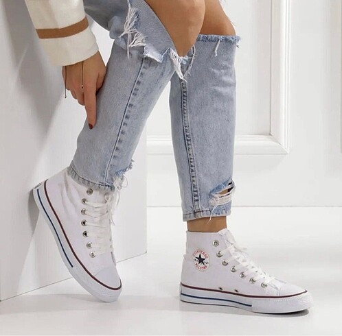 Converse Beyaz Uzun Converse