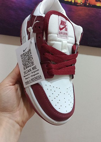 Nike Dunk Low Bordo Kadın Spor Ayakkabı