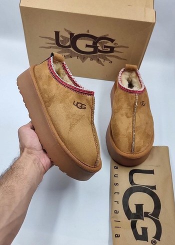 36 Beden UGG Taba Süet Topuklu Kadın Terlik