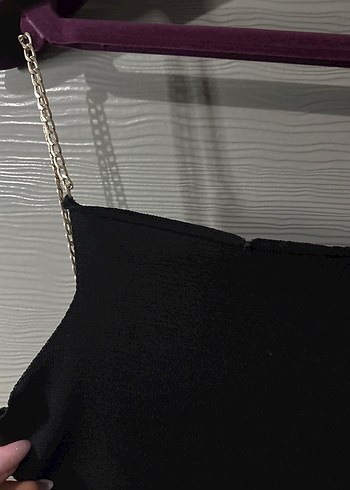 Zincir Detaylı Siyah Gotik Kadın Body - Görsel 3