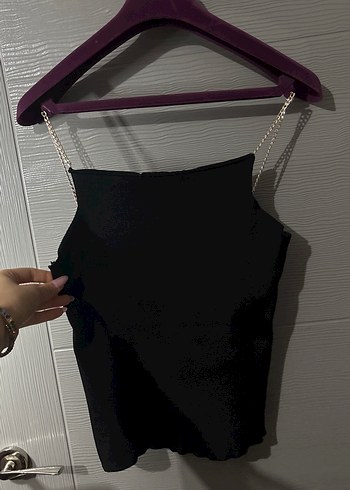 Zincir Detaylı Siyah Gotik Kadın Body - Görsel 2