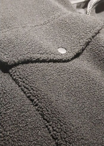 Zara Kadın Siyah Kürklü Polar Mont M beden - Görsel 2