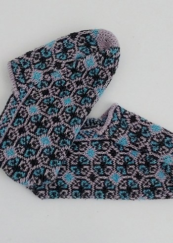 Bohem 2 çift  karışık desenli patik 36 numara, sıfır ürün - Görsel 3