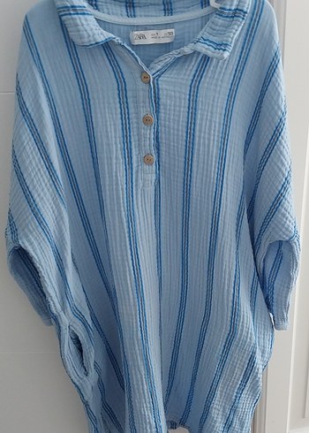 ZARA kız elbise müslin kumaş , 122 beden - Görsel 3