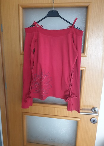 Bordo Straplez Uzun Kollu Kız Gömlek - Görsel 2