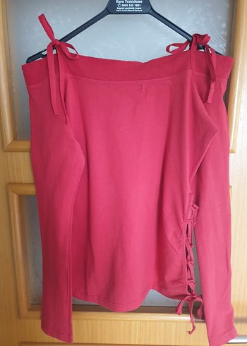 Bordo Straplez Uzun Kollu Kız Gömlek - Görsel 7