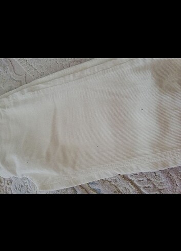 xs Beden beyaz Renk Kadife pantolon 