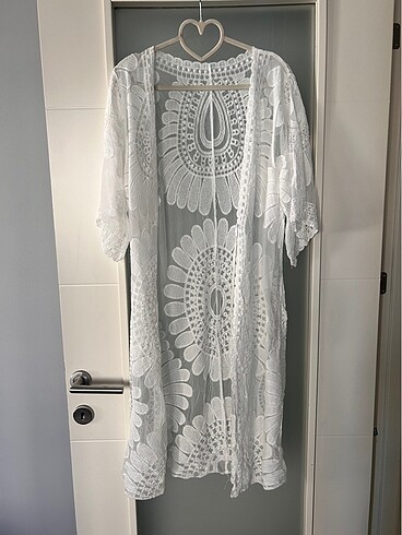 Dantel kimono hiç kullanılmadı standart beden